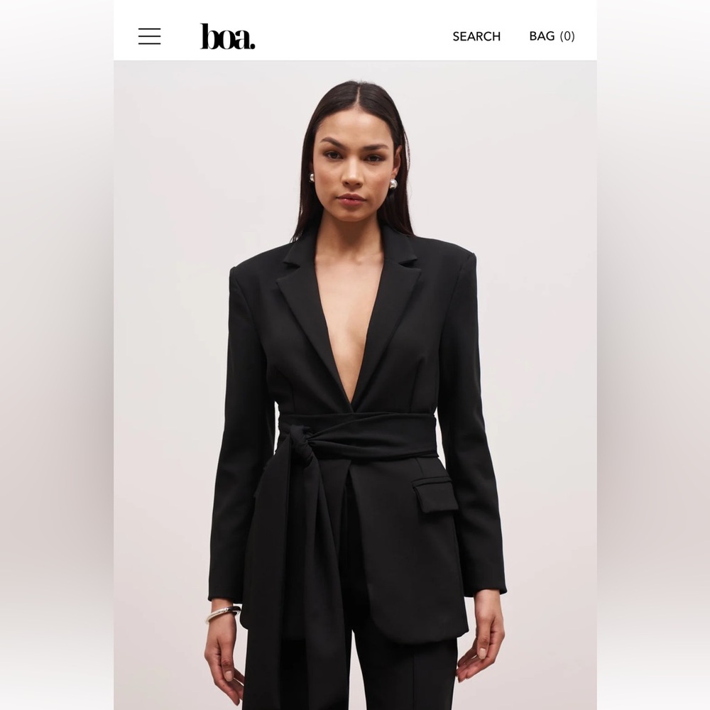 NWOT Because of Alice Women's Black Blazer